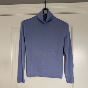 Ann Taylor periwinkle blue Silk Turtleneck Top